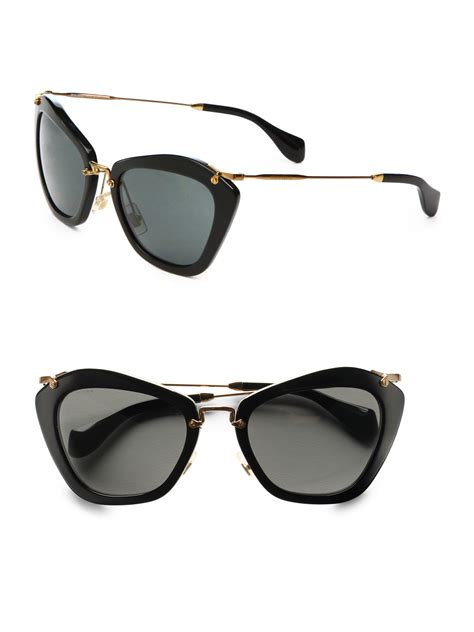 miu miu cat eye sunglasses black|Miu Miu eyeglasses.